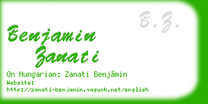 benjamin zanati business card